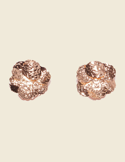 Boucles d'oreilles clous couleur or femme