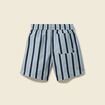 Maillot de bain ray&eacute; doubl&eacute; bleu gris homme
