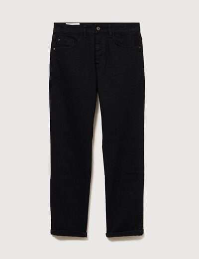 Jeans straight longueur 32 denim noir homme