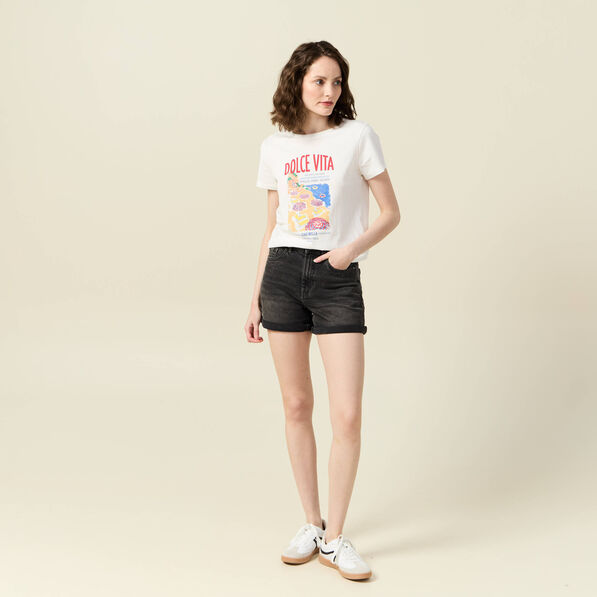 t shirt manches courtes ecru femme T-shirt manches courtes ecru femme