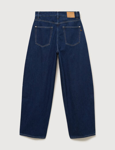 Jeans loose en coton denim brut clean femme