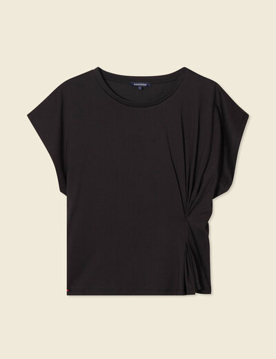 T-shirt manches courtes noir femme