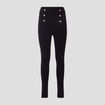 Pantalon jegging taille haute noir femme