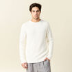 Pull manches longues fabriqué en France ecru homme