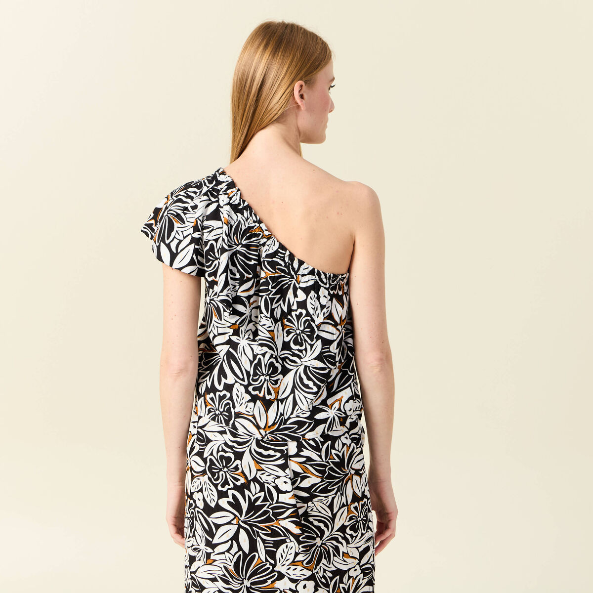 Blouse asym&eacute;trique noir femme