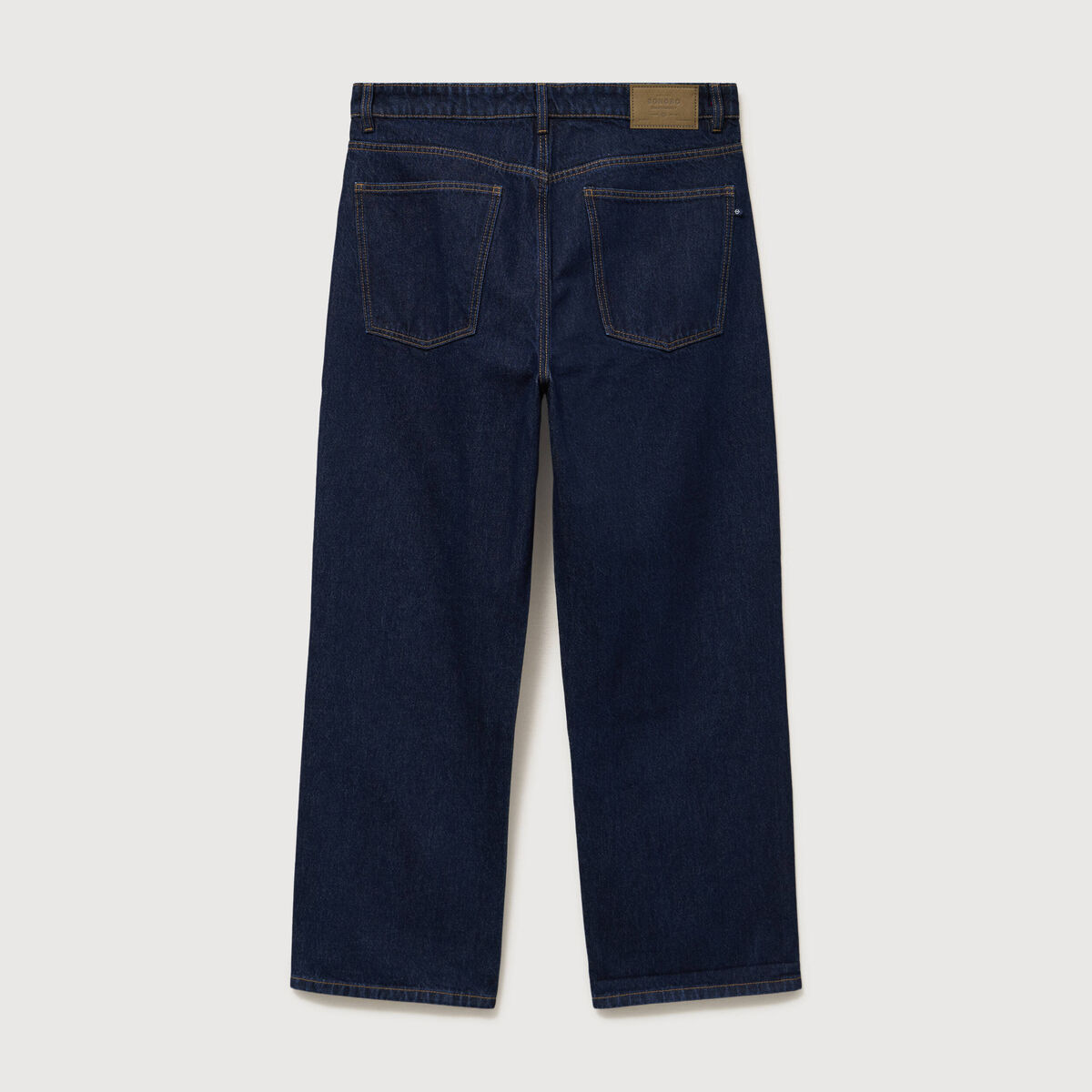 Jeans large 5 poches longueur 32 denim brut clean homme