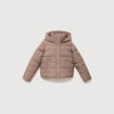 Doudoune &agrave; capuche taupe femme