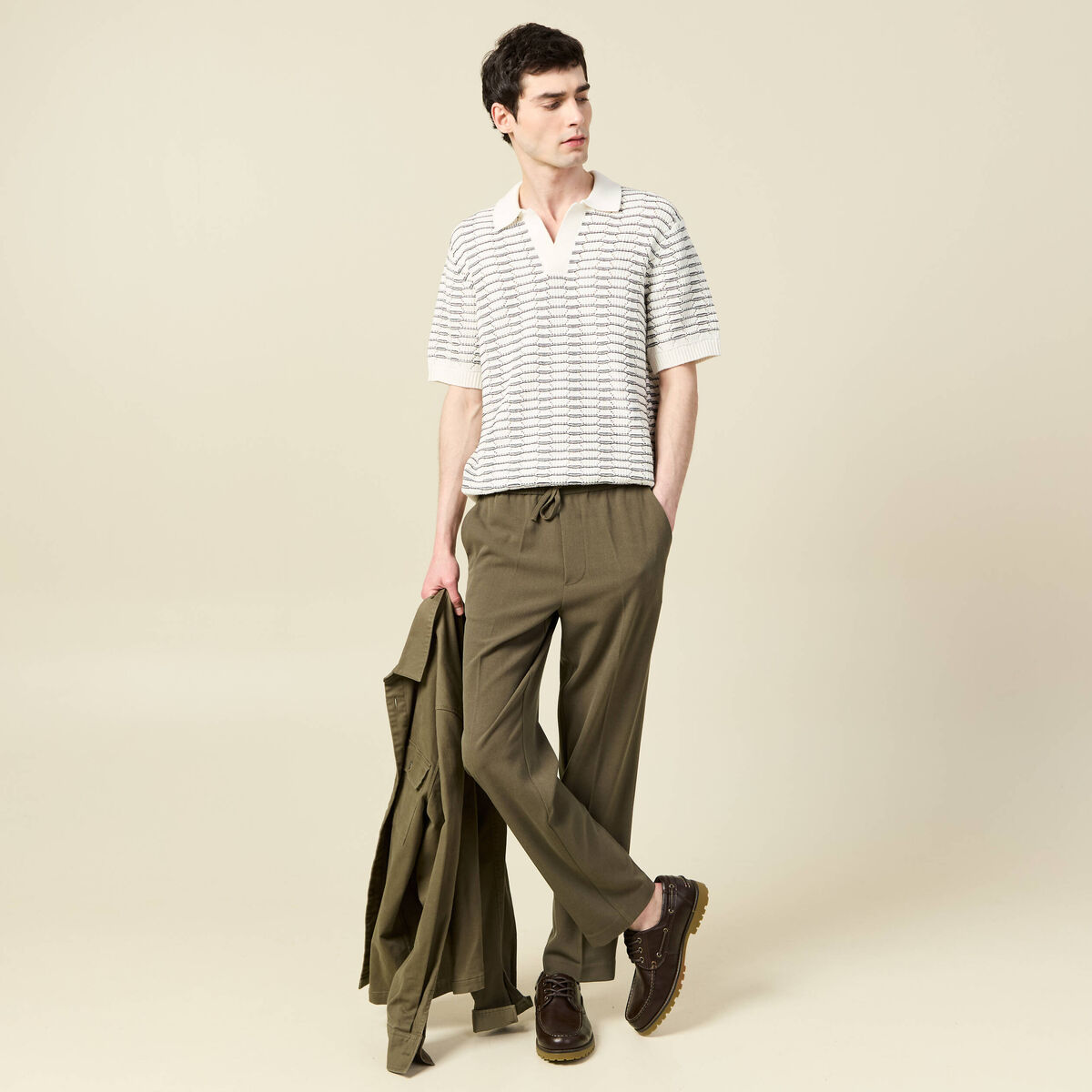 Pantalon taupe homme