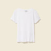 Short cintré manches courtes col rond blanc femme