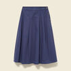 Jupe en coton bleu marine femme