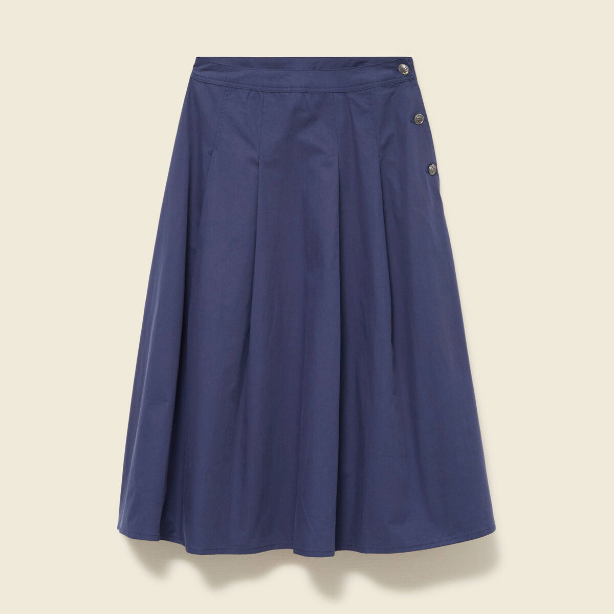 Jupe en coton bleu marine femme