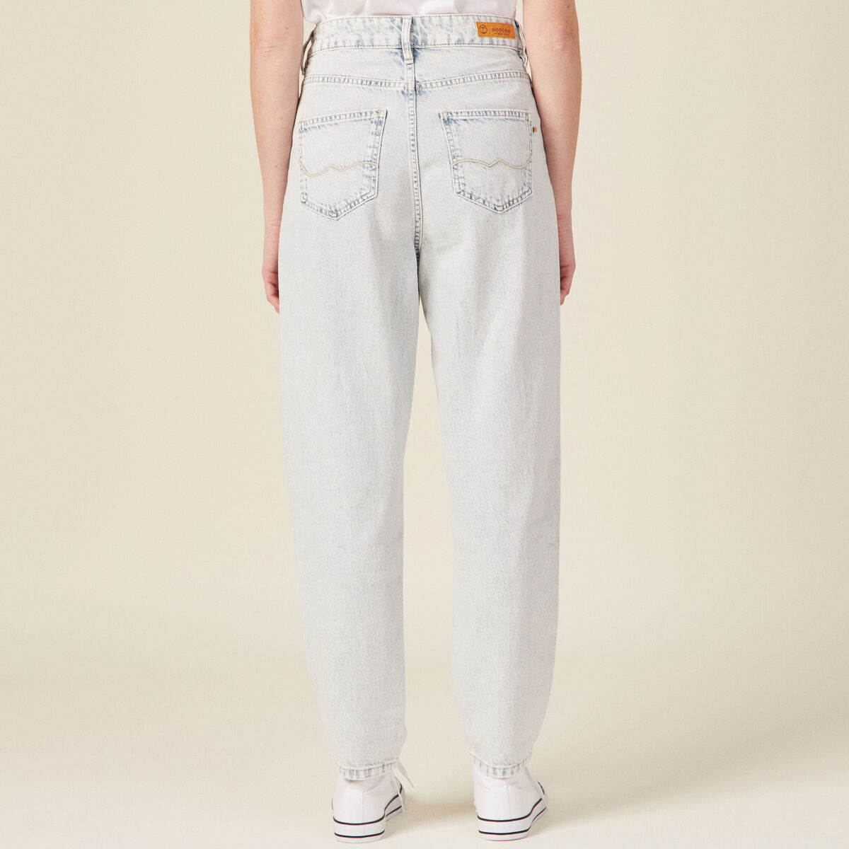Jeans slouchy denim snow bleu femme