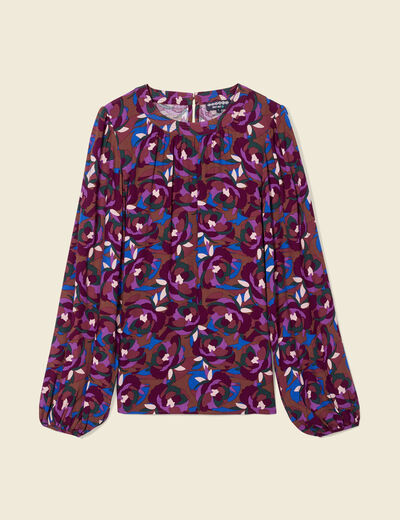 Blouse éco-responsable marron femme