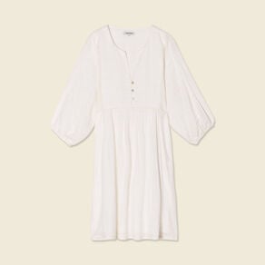 robe evasee manches 34 ecru femme Robe évasée manches 3/4 ecru femme