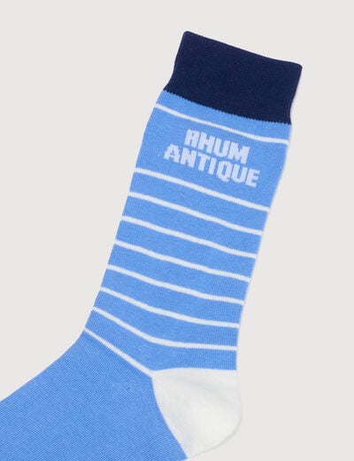 Chaussettes bleu violet homme
