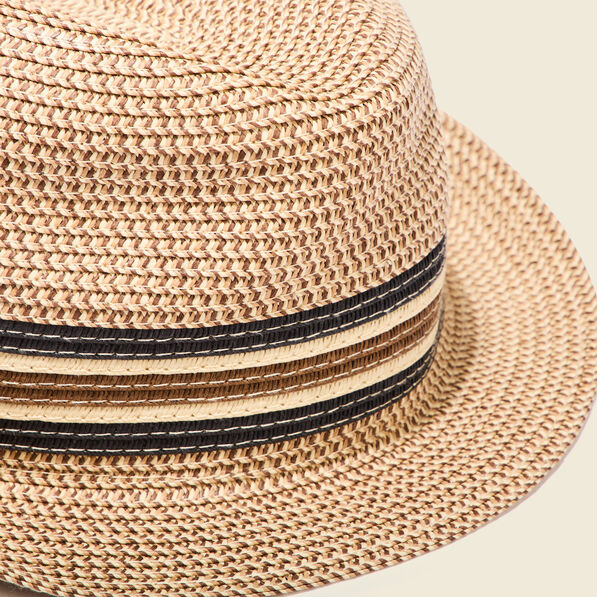 Chapeau trilby tressé sable homme