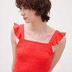 D&eacute;bardeur cintr&eacute; cropped d&eacute;collet&eacute; orange fonc&eacute; femme