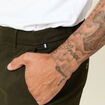 Pantalon chino longueur 32 vert kaki homme