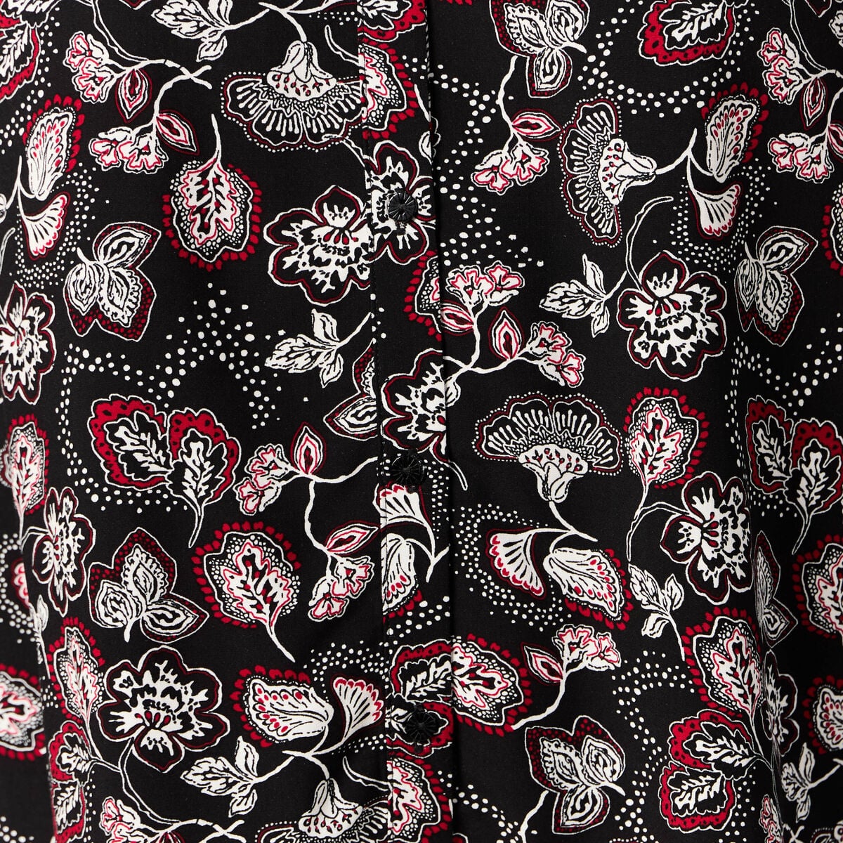 Chemise manches longues fluide noir femme