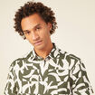 Chemise manches courtes vert kaki homme