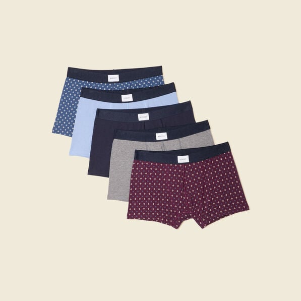 lot 5 boxers bleu marine homme Lot 5 boxers bleu marine homme