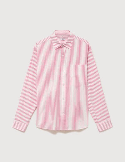 Chemise boyfriend en coton rose homme