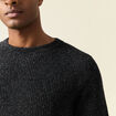 Pull manches longues fabriqu&eacute; en France gris fonc&eacute; homme
