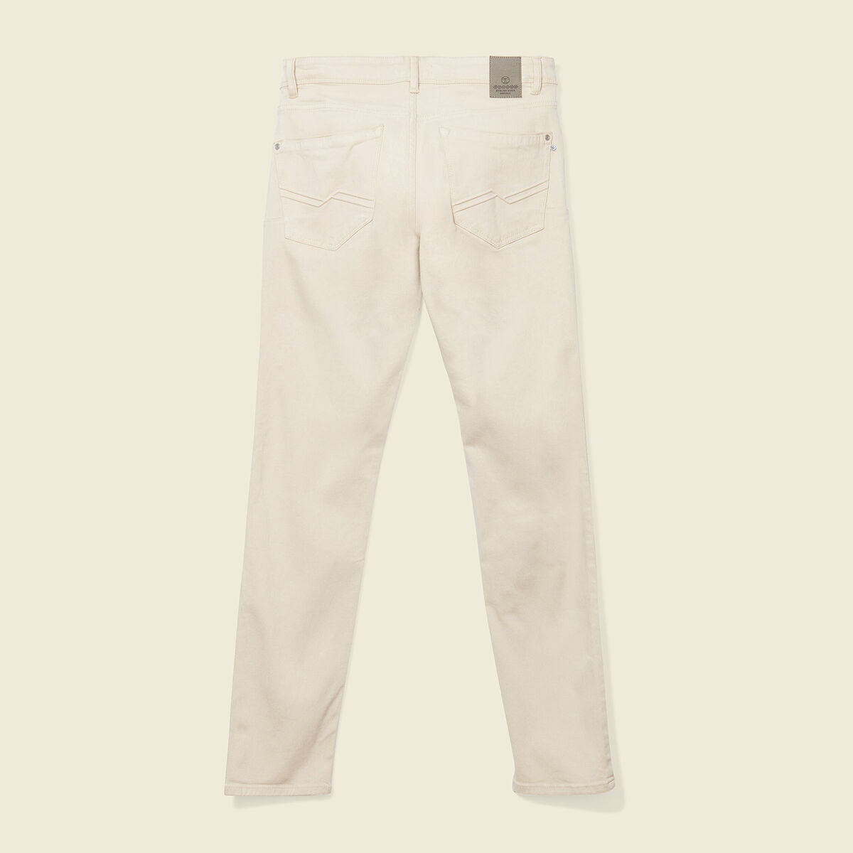 Jeans slim beige homme