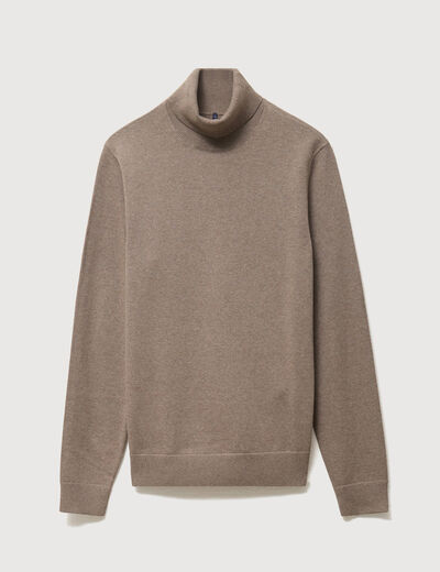 Pull manches longues vert kaki homme