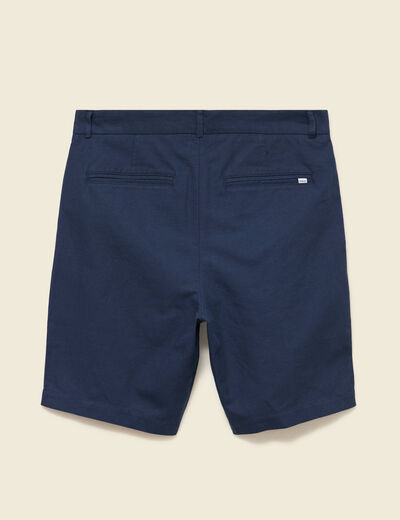 Bermuda bleu fonc&eacute; homme