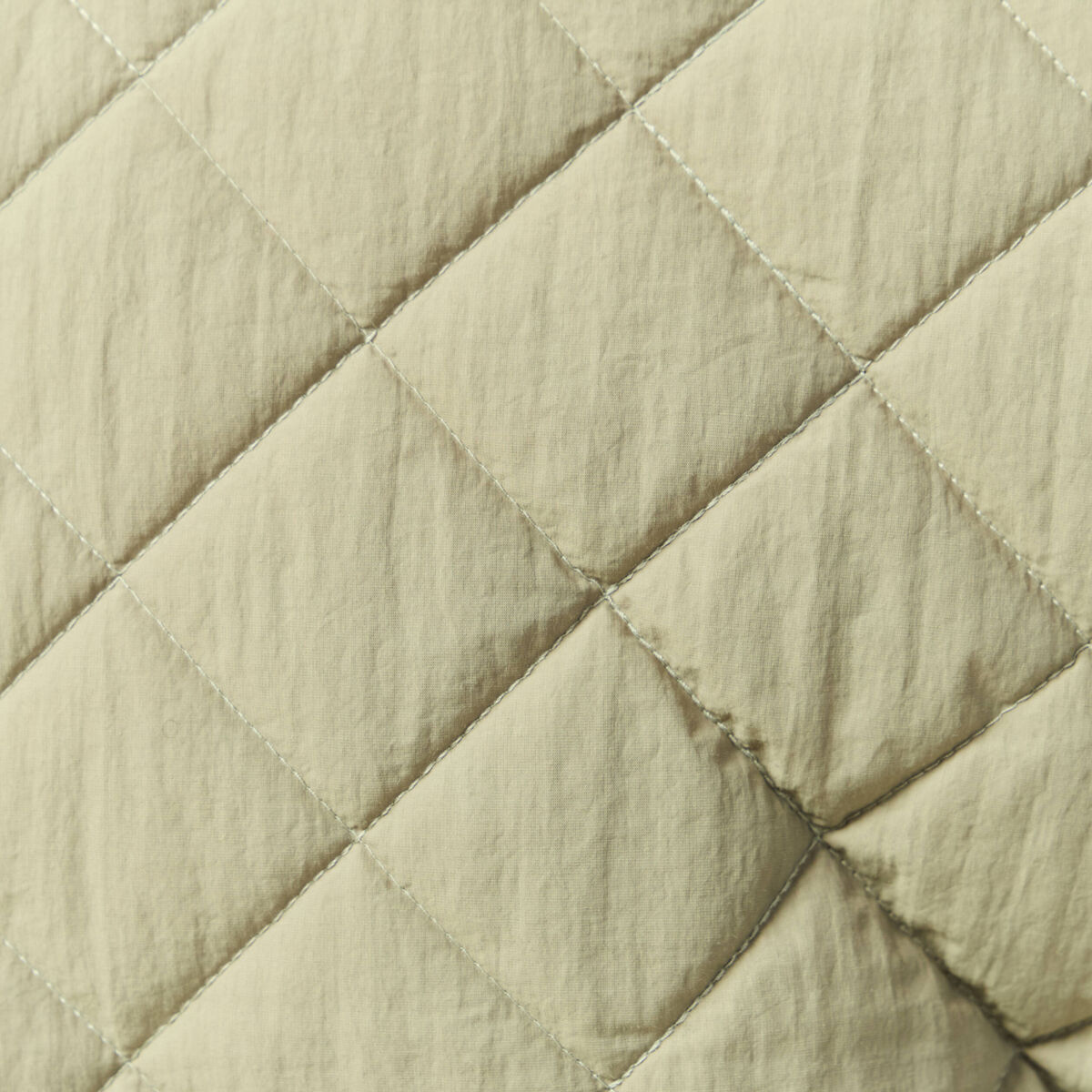 Blouson matelass&eacute; boutonn&eacute; vert kaki femme