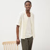 Chemise boyfriend en coton avec broderie ecru homme