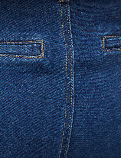 Jeans wide large taille haute bleu clair femme