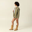 Surchemise oversize vert kaki femme
