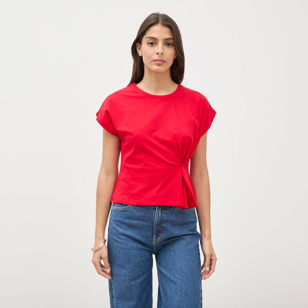 T-shirt manches courtes rouge femme