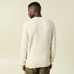 Pull manches longues col rond sable homme