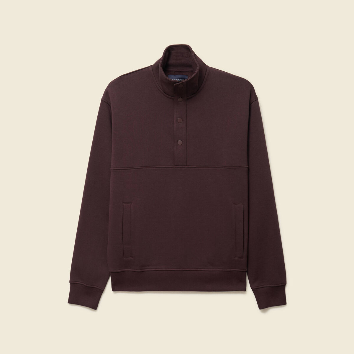 Sweat manches longues marron fonc&eacute; homme