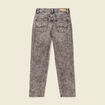 Jeans straight 5 poches denim snow gris femme