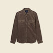 Surchemise manches longues taupe homme
