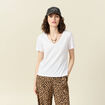 T-shirt manches courtes blanc femme
