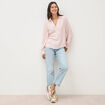 Blouse manches longues rose clair femme