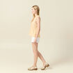 Blouse sans manches jaune paille femme