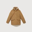 Parka longue droite &agrave; capuche vert kaki homme