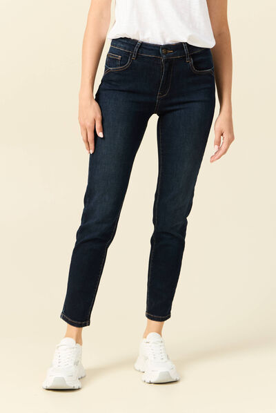 Jeans Vanessa - slim taille basse 7/8ème denim brut femme