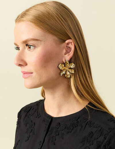 Boucles d'oreilles couleur or femme