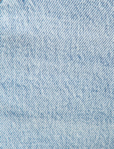 Jeans straight 7/8&egrave;me taille haute denim bleach femme