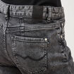 Jeans girlfriend 5 poches denim snow gris femme