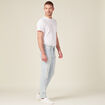 Jeans straight 5 poches denim bleach homme
