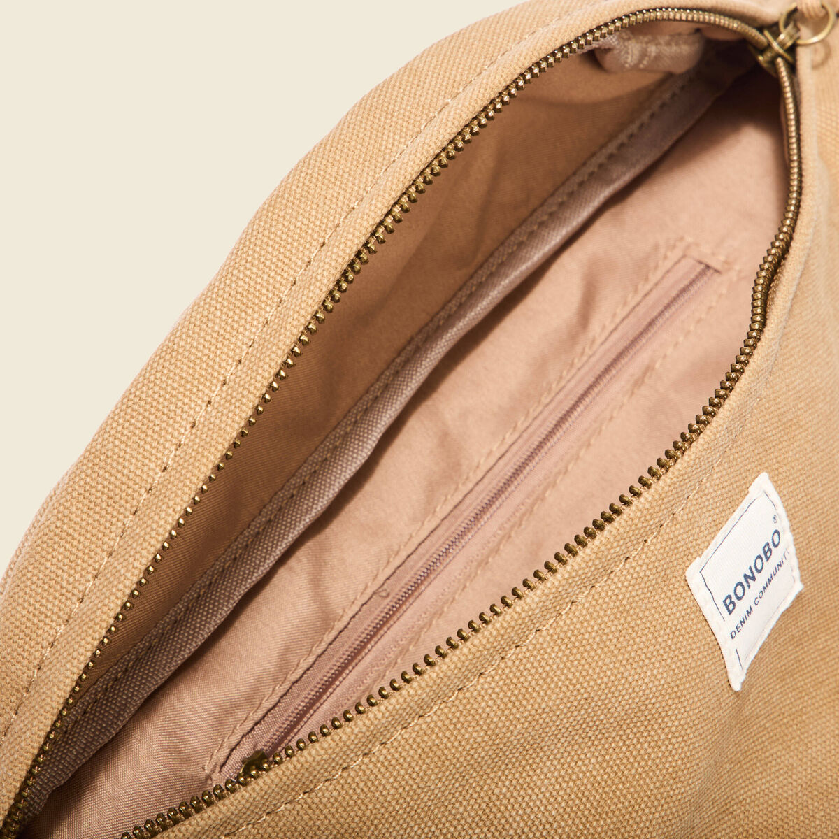Sac banane beige homme