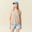 Blouse sans manches blanc femme